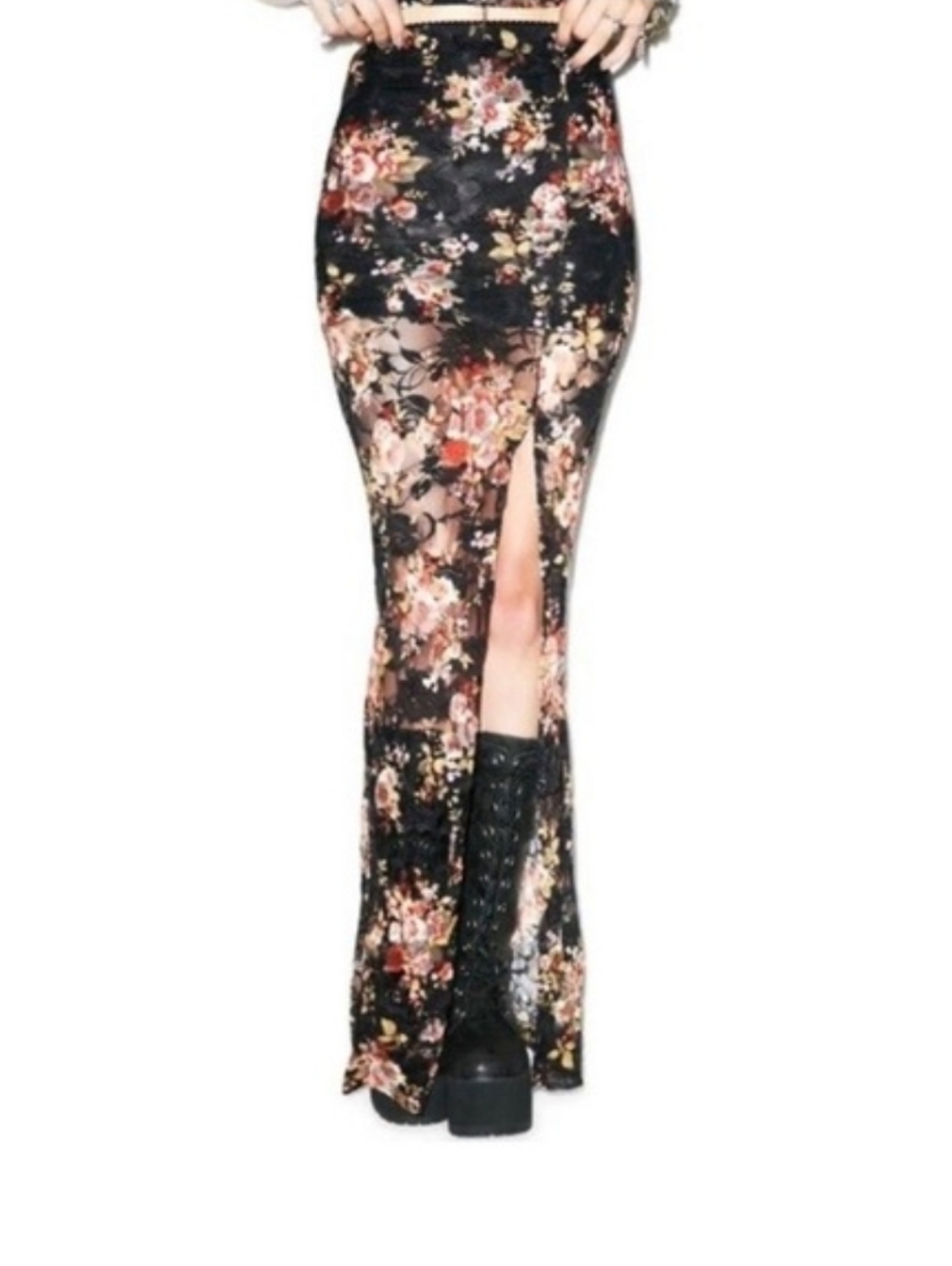 Lip Service Peter, Paul, & Bloody Mary Maxi Skirt with Thigh Slit